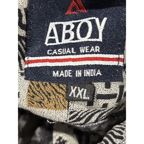 ABOY Men’s XXL Button Down Long Sleeve Shirt Geometric Paisley Rare - Picture 2 of 16